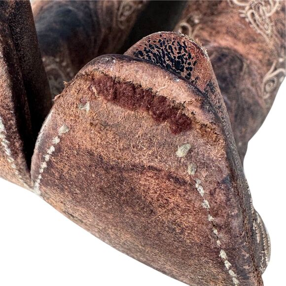 Circle G Womens Western Dragonfly Embroidered Boots Square Toe Brown Size 7.5 M - Picture 13 of 16